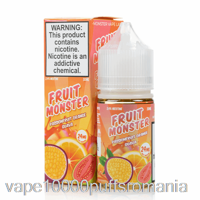 Vape Romania Passionfruit Portocala Guava - Saruri Monstru Din Fructe - 30ml 24mg